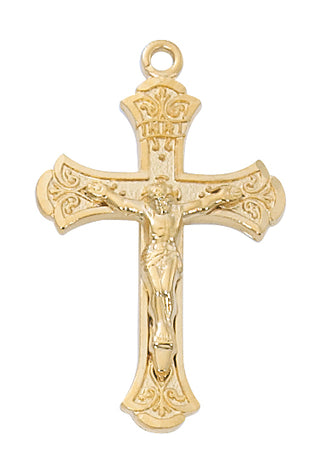 Gold Over Silver Crucifix With Chain