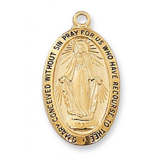 Gold Over Silver Miraculous With Chain