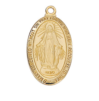 Gold Over Silver Miraculous With Chain
