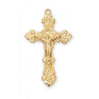 Gold Over Silver Crucifix With Chain