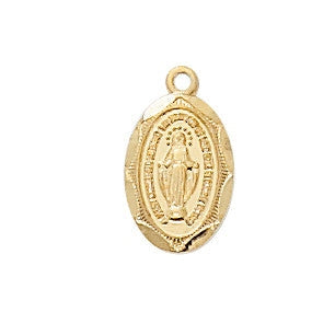  Chain Gold Over Sterling Silver Cruc Mirac Jd