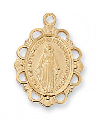 Gold Over Silver Miracul Medal Chain Box