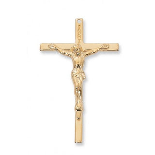 Gold Over Silver Crucifix with 24-inch Chain