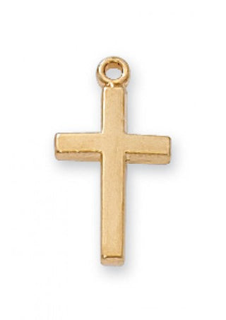 Gold Over Silver Cross With Chain
