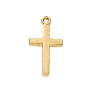  Chain Gold Over Sterling Silver Nail Cross J4
