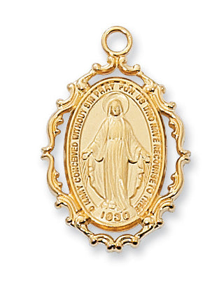 Gold Over Silver Miraculous With Chain 