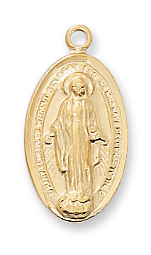 Gold Over Silver Miraculous With Chain 