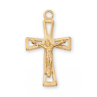 Gold Over Silver Crucifix With Chain 