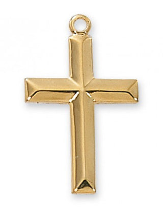 Gold Over Silver Cross With Chain 4