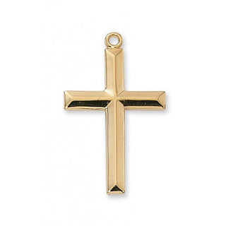 Gold Over Silver Cross with Chain
