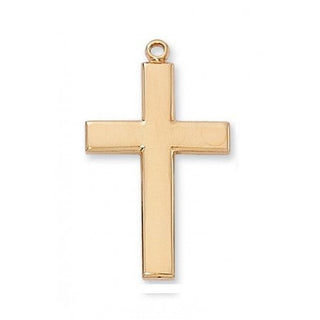 Gold Over Silver Cross with Chain 