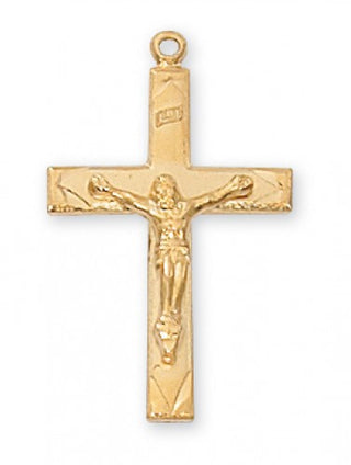 Gold Over Silver Crucifix With Chain 