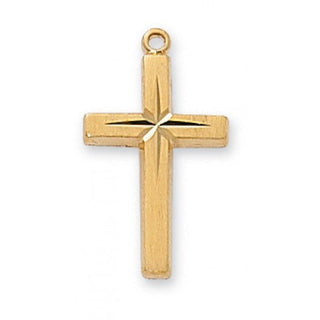 Gold Over Silver Cross Chain Box