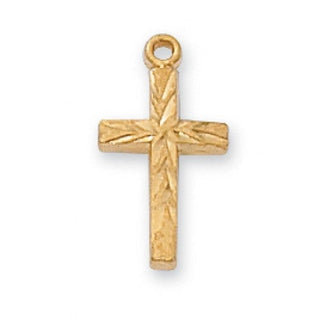 Gold Over Silver Cross With Chain