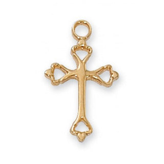 Gold over Silver Cross 13 with Chain"