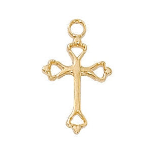  Chain Gold Over Sterling Silver Cross J