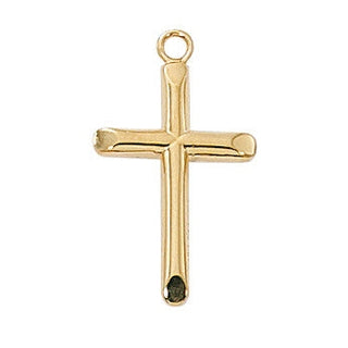  Chain Gold Over Sterling Silver Wheat Cros J