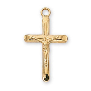 Gold Over Silver Crucifix With Chain 