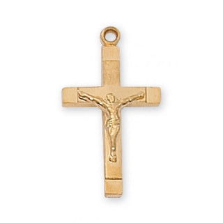 Gold Over Silver Crucifix With Chain 