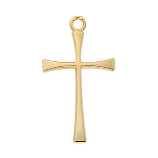  Chain Gold Over Sterling Silver Nail Cross J4