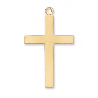 Gold Over Silver Lords Prayer CrossInch Chain