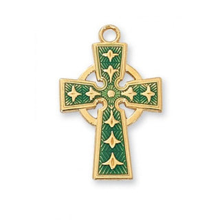 Gold Over Silver Celtic CrossCh