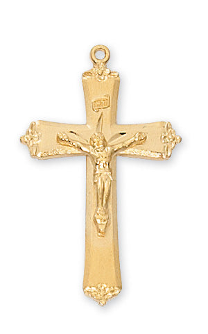 Gold Over Silver Small Crucifix With Chain