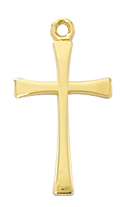 Gold Over Sterling Cross Pendant J