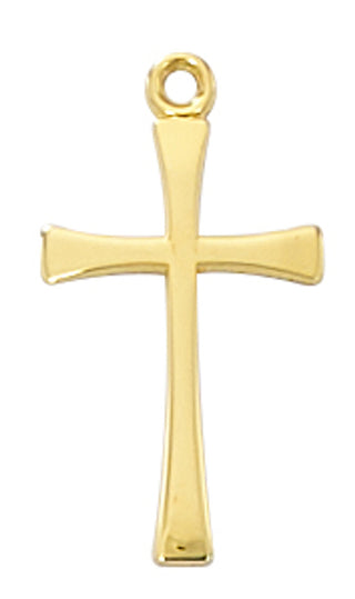  Chain Gold Over Sterling Silver Nail Cross J4