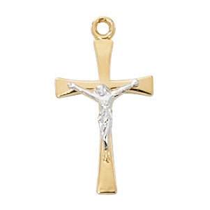 Gold Over Sterling Crucifix J