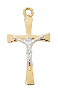 Gold Over Sterling Crucifix J