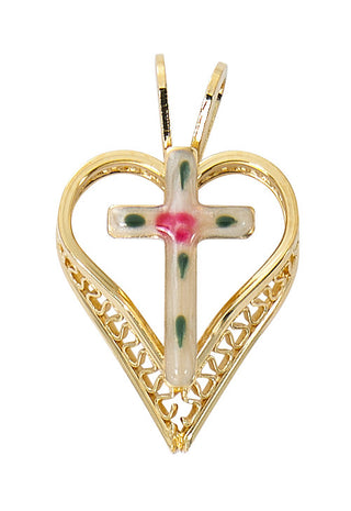  Chain Gold Over Sterling Silver Cloisonne J4