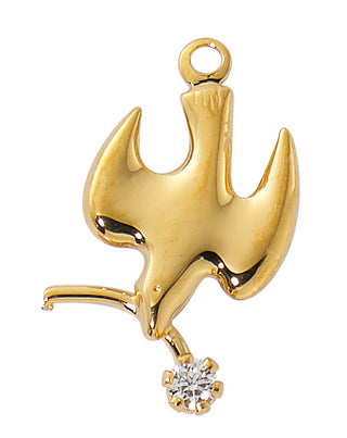 Gold Over Sterling Silver Dove J4