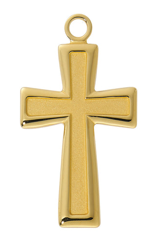 4 Chain Gold Over Sterling Silver Cross J