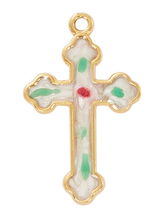  Chain Gold Over Sterling Silver Cloisonne J