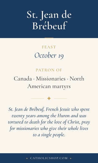 St. Jean de Brébeuf Holy Cards