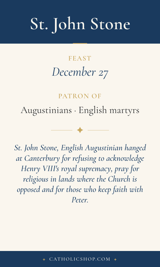 St. John Stone Holy Cards