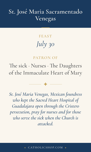 St. José Maria Sacramentado Venegas Holy Cards