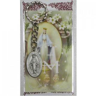 Miraculous Medal Keyring and Prayer Card