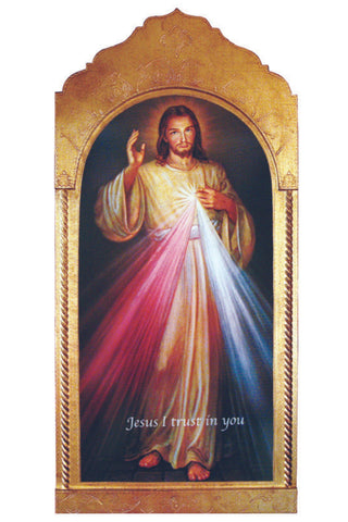 Divine Mercy Florentine Plaque 21x45"