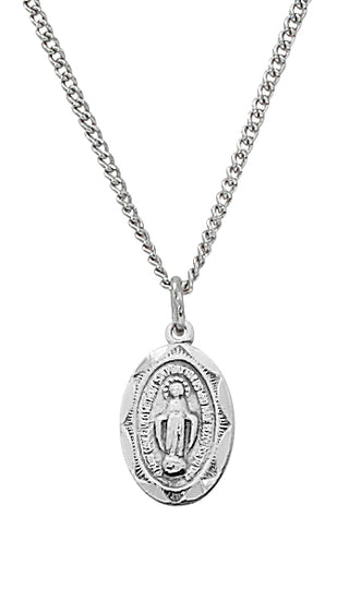 Sterling Silver Miraculous Medal In W Box
