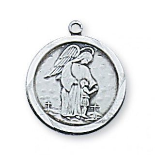 Sterling Silver Guard Angel With Chain