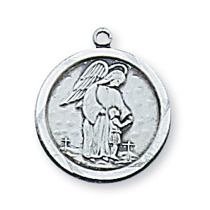 Sterling Silver Guard Angel With Chain