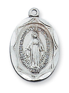 Sterling Silver Miraculous With Chain