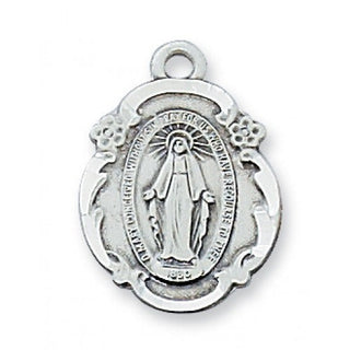 Sterling Silver Miraculous With Chain 
