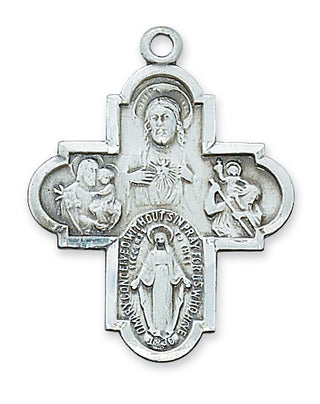 Sterling Silver Four-Way WithInch Chain 