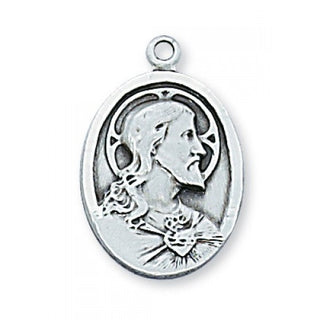 Sterling Silver Scapular With Chain