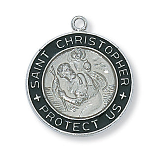 Pewter St. Christopher 18' Chain&