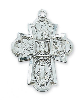 Sterling Silver Four-Way WithInch Chain 