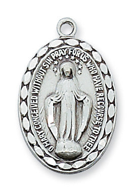 Sterling Silver Miraculous With Chain 